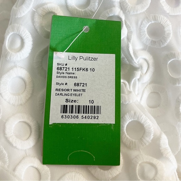 Lilly Pulitzer Davids Dress in Resort White One‎ Shoulder - Picture 10 of 13